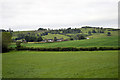 Castle Caereinion village nestled in the hollow