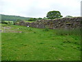 SO0029 : Part of the north wall, Y Gaer, Brecon Roman Fort by Jeremy Bolwell