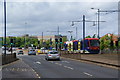 Tram on its way to Birmingham