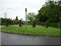 A traffic island on the A518 with the B5013, Uttoxeter