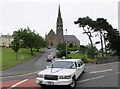 A wedding party leaving St Patrick