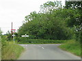 Road junction near Hardwicke Farm