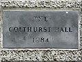 Plaque, The Colthurst Hall, Richhill