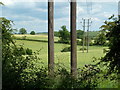 Fields and line of power poles