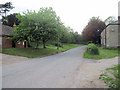 Road through Thorganby from phone box