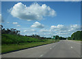 Approaching the Brechin turnoff on the A90 road