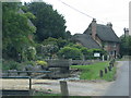 Stream runs beside the road in Rockbourne