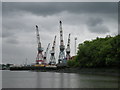 NS5466 : Cranes at Govan Shipyard by Keith Edkins