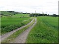 NT2191 : Farm track by Hallyards Castle by Richard Webb