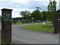NT1484 : Gates to Hillend Cemetery by Steve Barnes