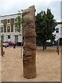 TQ3677 : Fordham Park: carved pole by Stephen Craven