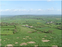 ST5138 : View looking East from Glastonbury Tor by David Hillas