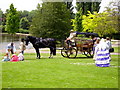 Horse-drawn carriage, Longton Park, nr Dresden