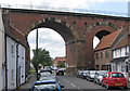 Two of the arches of the Yarm Viaduct from Bridge Street