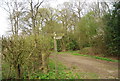 Footpath junction, West Sussex Literary Trail