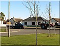 The junction of School Road and the A2 Coastal Road