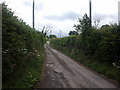 Lane joining the B4349 and the A465