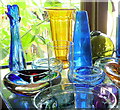 Coloured glass collection