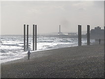 TQ3003 : Brighton: old West Pier supports by Chris Downer