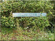 TG0424 : Keeling Hall Road sign by Geographer