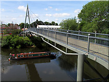 SO8455 : River Severn, Sabrina Bridge by kevin skidmore