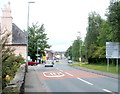 B4601 approaches central Brecon