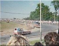 NZ2722 : Stock car racing at Newton Aycliffe in 1989 by peter robinson