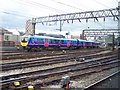 Trans Pennine train bound for Arnside enters Piccadilly Station