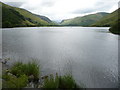 SH7109 : The waters of Tal-y-llyn Lake from the south-western end by Jeremy Bolwell