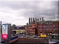 City Road Inn from a passing Metrolink tram