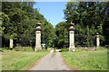 SK7664 : Ossington Hall gates by Richard Croft