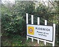 Rudgwick village sign, Guildford Rd