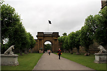 SK2670 : Entrance to Chatsworth House, Derbyshire by Christine Matthews