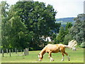 SU1717 : Palomino pony, Woodgreen Common by Maigheach-gheal