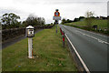 Milepost on the A523