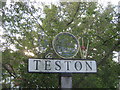 Close-up of Teston Village Sign