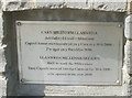 Time capsule plaque, Llanwrda Millennium Cairn