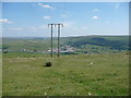SO1204 : Electricity transmission lines on Cefn y Brithdir by Jeremy Bolwell