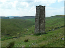 SK0069 : Danebower Colliery chimney by Graham Hogg