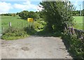 The end of the tarmac at the top of Hall Bank Lane, Mytholmroyd