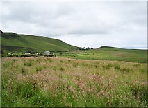 NG4071 : Croft land and Herbusta village by Elizabeth Blair