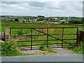 Gated footpath to New Holland