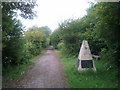 Resting place along the Marlborough and Chiseldon railway path, looking north