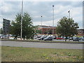 Car park at A34 roundabout by river