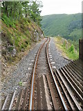 SN7377 : Vale of Rheidol railway from foot crossing near Devil's Bridge by Gareth James