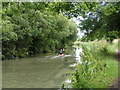 Canoeists heading east on the Kennet and Avon canal