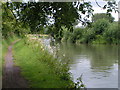 A quiet stretch of the Kennet and Avon canal, looking west