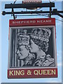 King and Queen Pub Sign, Edenbridge
