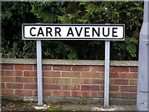 TM4462 : Carr Avenue sign by Geographer