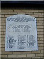 War memorial to the employees of W Nash Ltd